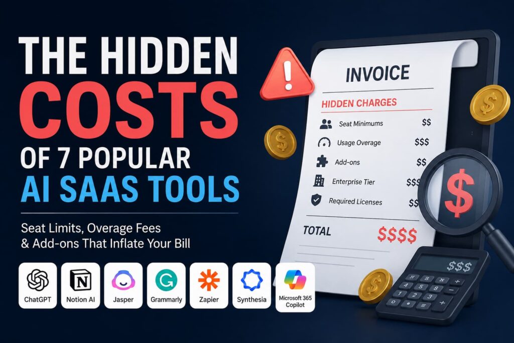 Hidden costs of 7 popular AI SaaS tools